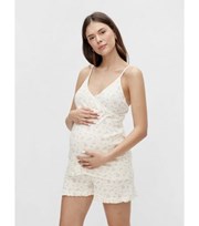 Mama.Licious Mamalicious Maternity Off White Ditsy Floral Pyjama Cami and Short Set